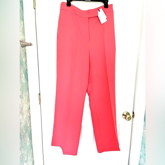 NWT Ted Baker London Women's Sayakat Wide-Leg Crepe Trousers - Picture 3 of 7
